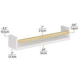 Wallniture Madrid Kidsroom Shelves, Nursery Decor Toy Storage, 24", White, Set of 3
