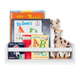 Wallniture Madrid White Wall Shelf for Book and Toy Storage, Kids Room Decor