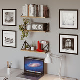 Wallniture Minori Natural Wood Floating Shelves for Wall (Set of 3)