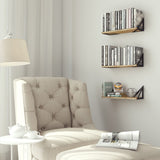 Wallniture Minori Natural Wood Floating Shelves for Wall (Set of 3)
