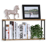 Wallniture Porto Wood Wall Shelf for Bedroom Decor, Organization and Storage, 2-Tier