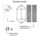 Wallniture Portofino 2-Tier Wood Shelf for CD DVD Storage, Living Room Wall Decor, Gray