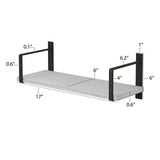 Wallniture Toledo 36" Solid Wood Shelves for Wall Décor, White, Set of 2