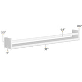 Wallniture Utah Wood Wall Shelves for Book and Toy Storage (Set of 2) - White