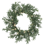 Wallsten 29" Snowberry Artificial Wreath by Christopher Knight Home - Green + White