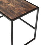 Walnut Finish Coffee Table with Shelf by Particle Board+Metal