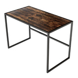 Walnut Finish Coffee Table with Shelf by Particle Board+Metal