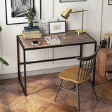 Walnut Finish Coffee Table with Shelf by Particle Board+Metal