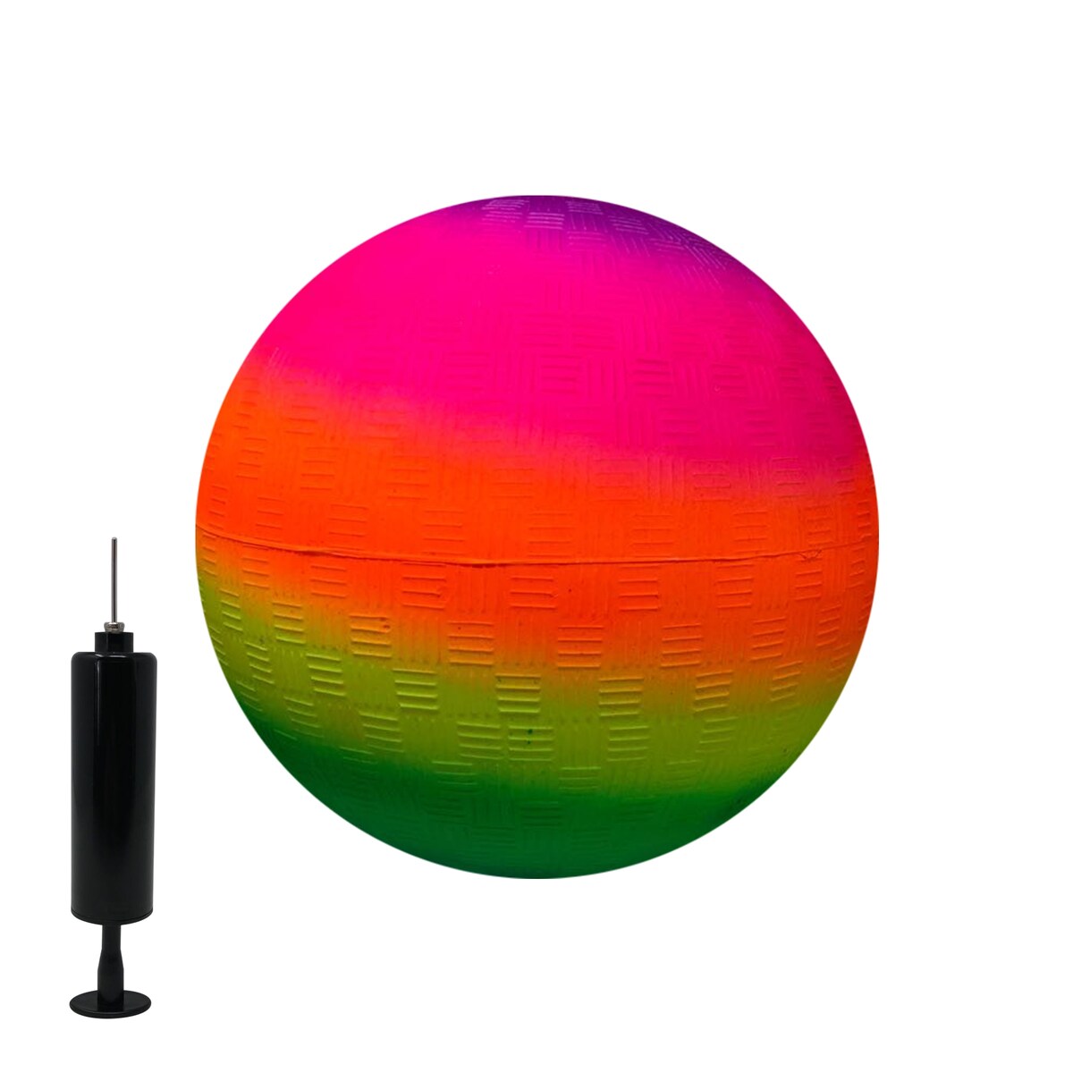 Waloo Sports 9" Rainbow Playground Ball - Pump Included
