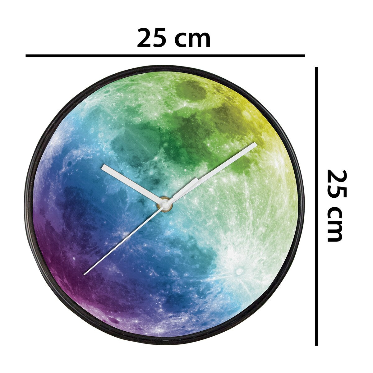 Walplus Glow in Dark Colorful Moon Children Room Kids Wall Clock