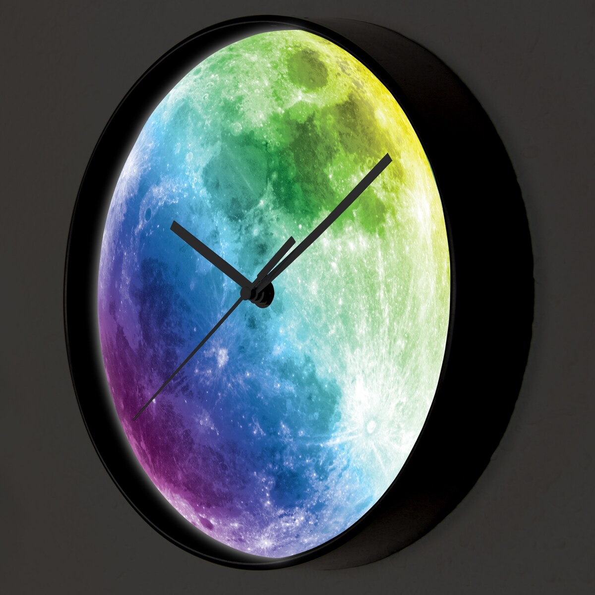 Walplus Glow in Dark Colorful Moon Children Room Kids Wall Clock