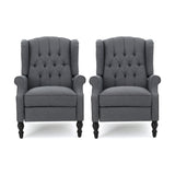 Walter Tufted Fabric Recliners (Set of 2) by Christopher Knight Home