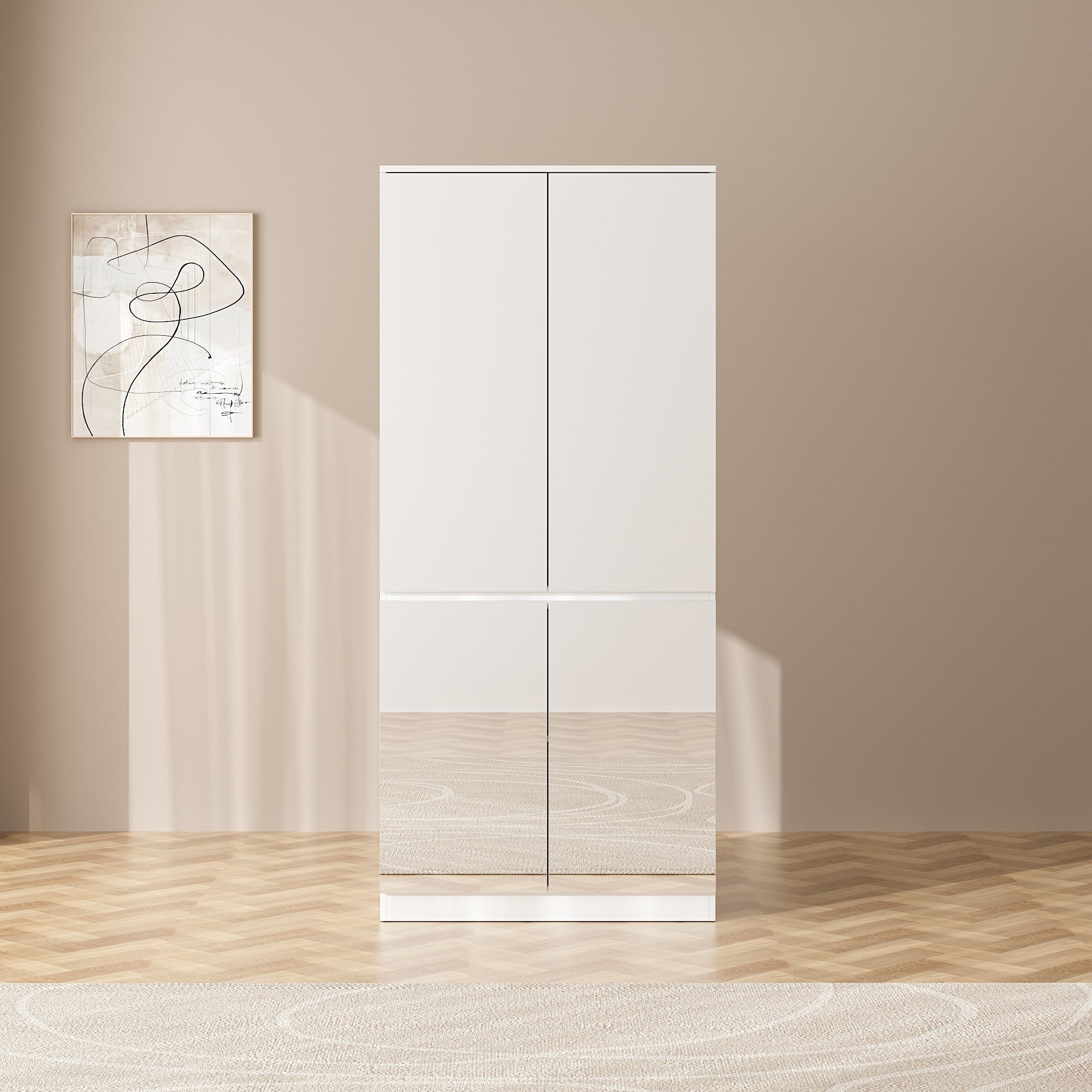 White gloss 2 door wardrobe hotsell