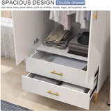 Wardrobe Armoire Closet with Drawers for Hanging Clothes