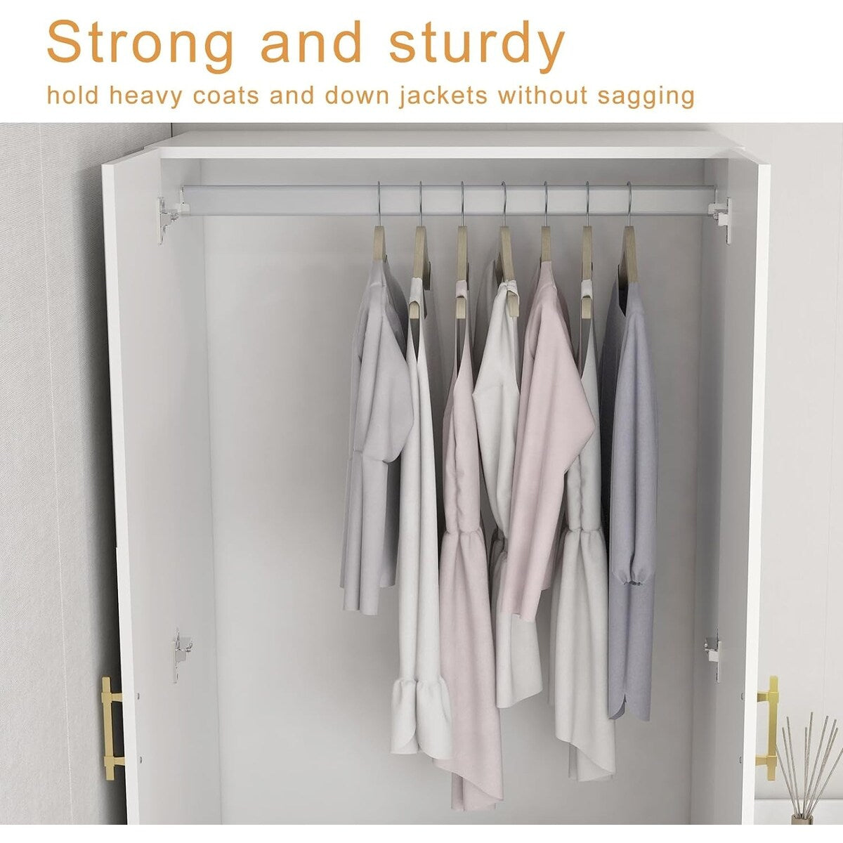 Wardrobe Armoire Closet with Drawers for Hanging Clothes