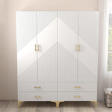 Wardrobe Armoire Closet with Drawers for Hanging Clothes