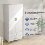 Wardrobe Armoire Closet with Drawers for Hanging Clothes