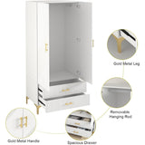 Wardrobe Armoire Closet with Drawers for Hanging Clothes