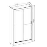 Wardrobe Las Vegas Matte Black/Naturale/White + Mirror