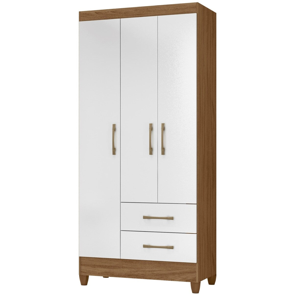 Wardrobe Lima Naturale/White And Legs