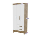 Wardrobe Lima Naturale/White And Legs