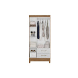 Wardrobe Lima Naturale/White And Legs