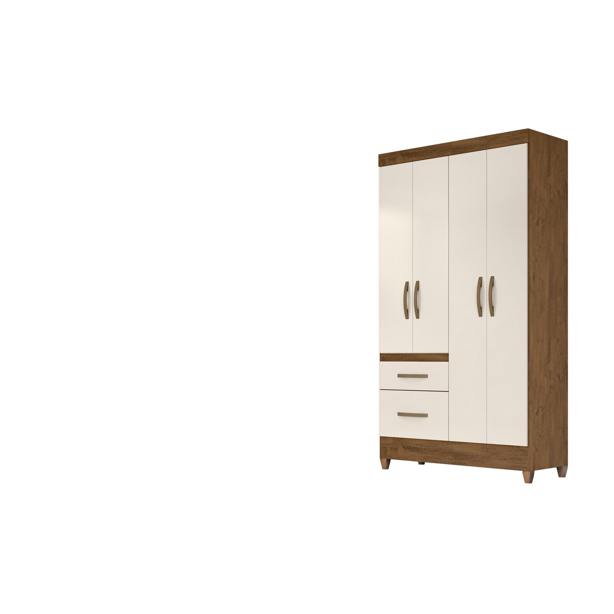 Wardrobe Madri Brown/Off White and Legs