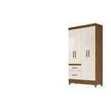 Wardrobe Madri Brown/Off White and Legs
