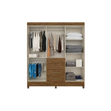 Wardrobe New Avai Brown/Hazelnut And Mirror Legs