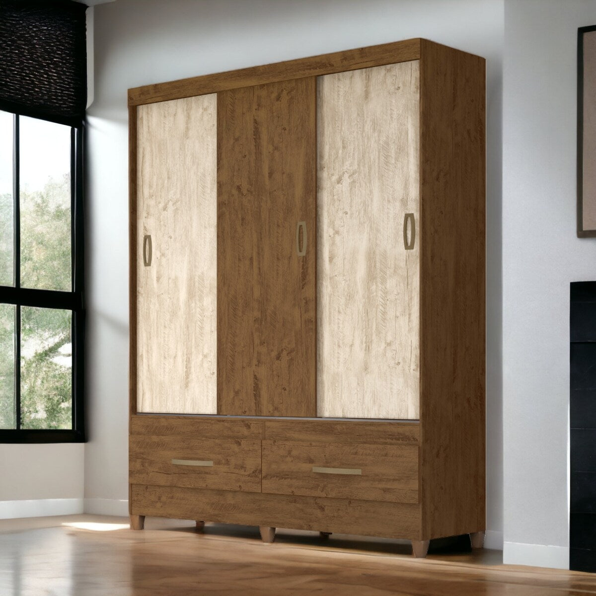 Wardrobe New Suecia Brown/Hazelnut Flex And Legs