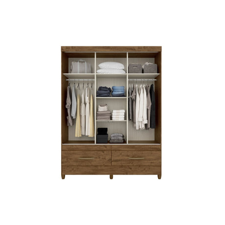 Wardrobe New Suecia Naturale/White And Legs