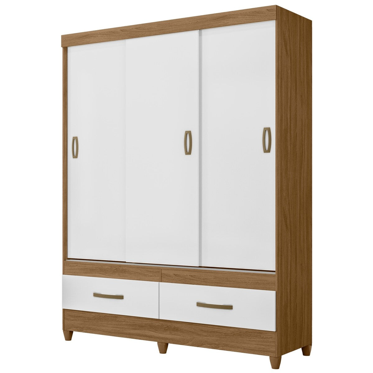 Wardrobe New Suecia Naturale/White And Legs