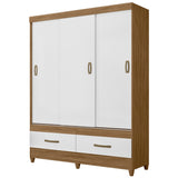 Wardrobe New Suecia Naturale/White And Legs