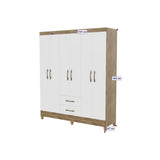 Wardrobe Panama Naturale/White And Legs