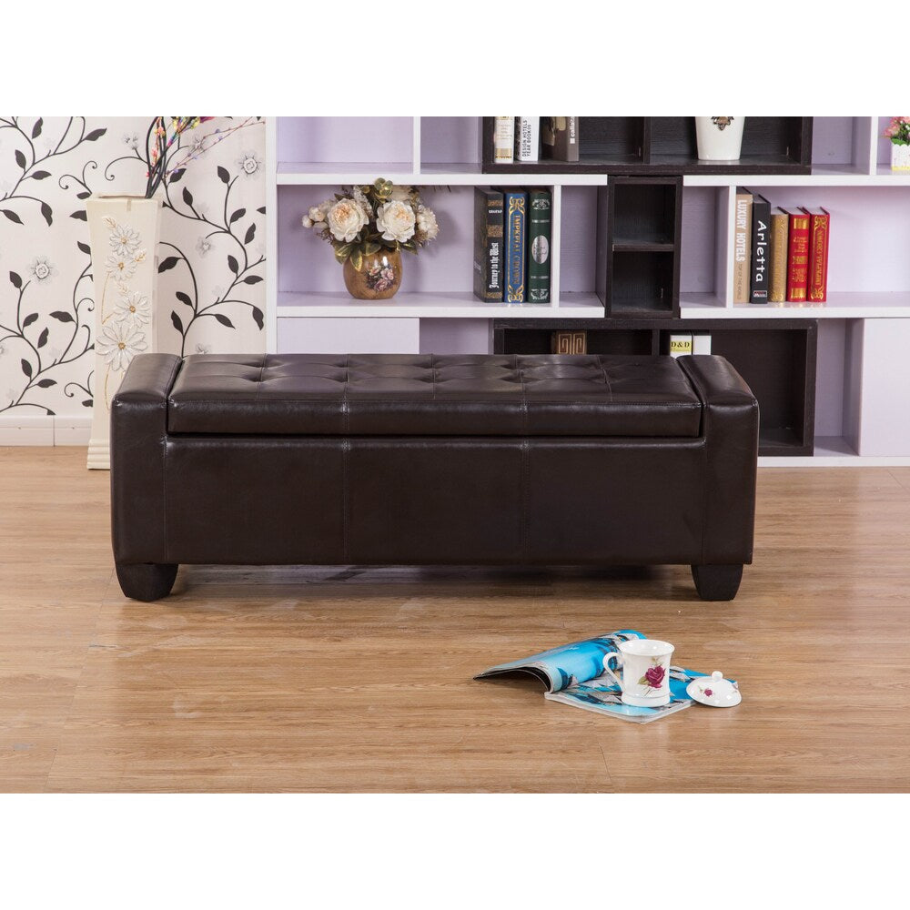 Warehouse of Tiffany Mackenzie Brown 52-inch Storage Ottoman