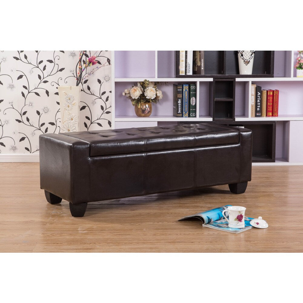 Warehouse of Tiffany Mackenzie Brown 52-inch Storage Ottoman