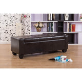 Warehouse of Tiffany Mackenzie Brown 52-inch Storage Ottoman