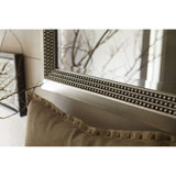 The Gray Barn Warm Silver Beaded Edge Rectangular Wall Mirror