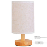 Warm White Fabric Table Lamp for Bedroom