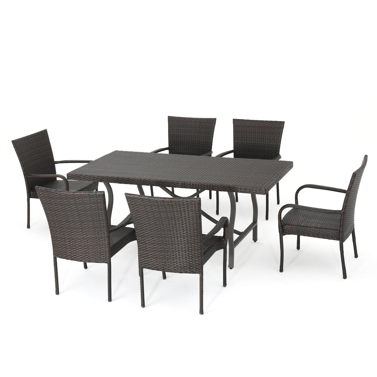 Warwick Outdoor 7-piece Rectangle Dining Set by Christopher Knight Home