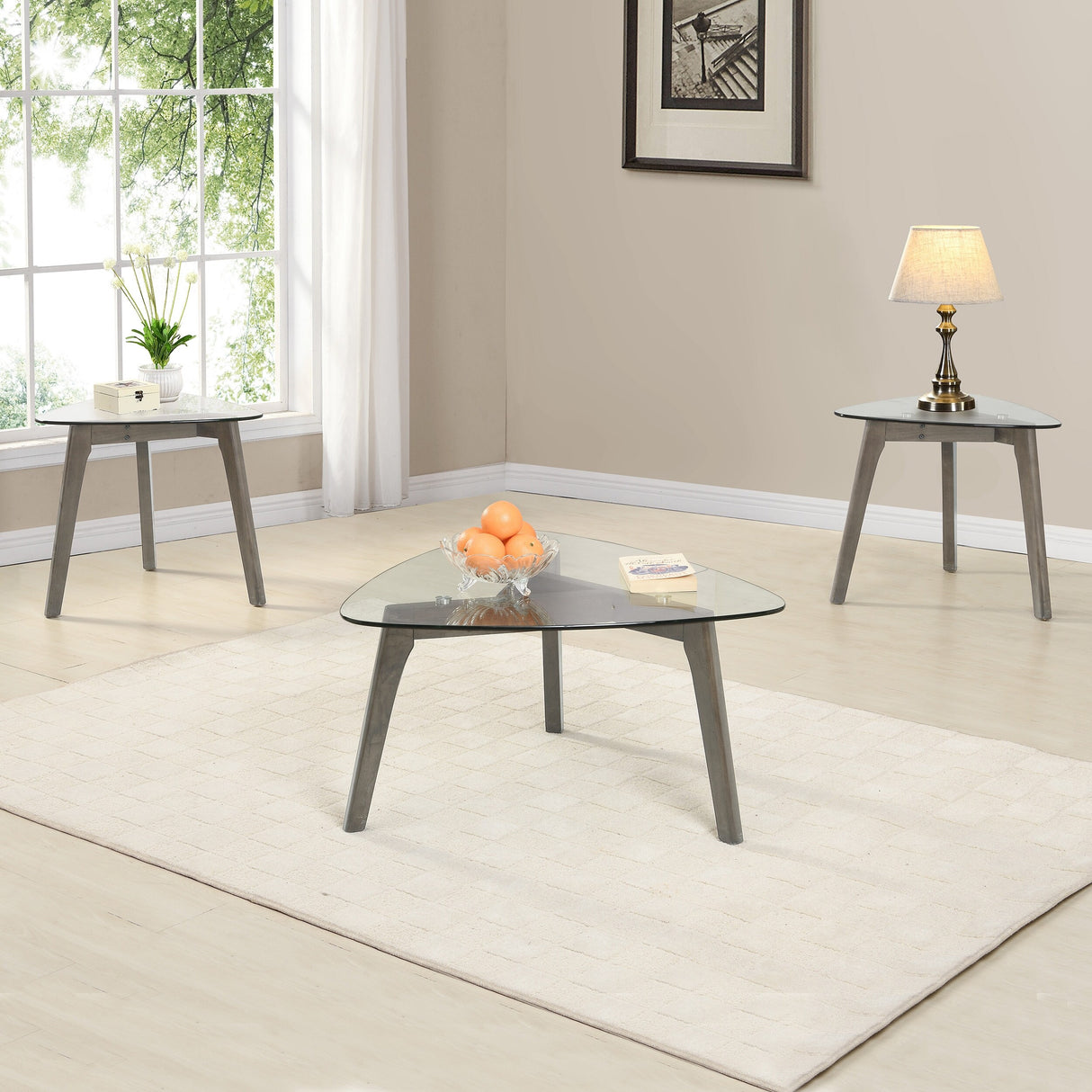 Wasco Indoor Wood and Glass Table Set by Christopher Knight Home