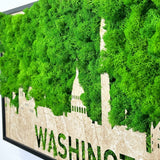Washington Moss City Silhouette Metal Wall Art