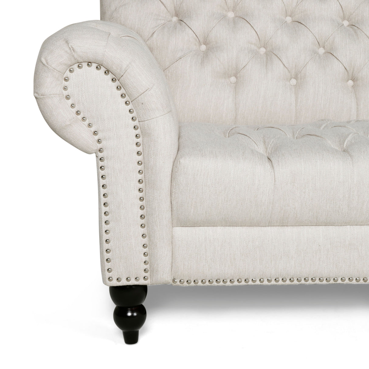 Wastacio Chesterfield Button-tufted Sofa by Christopher Knight Home - 34.00"D x 84.50"W x 37.50"H