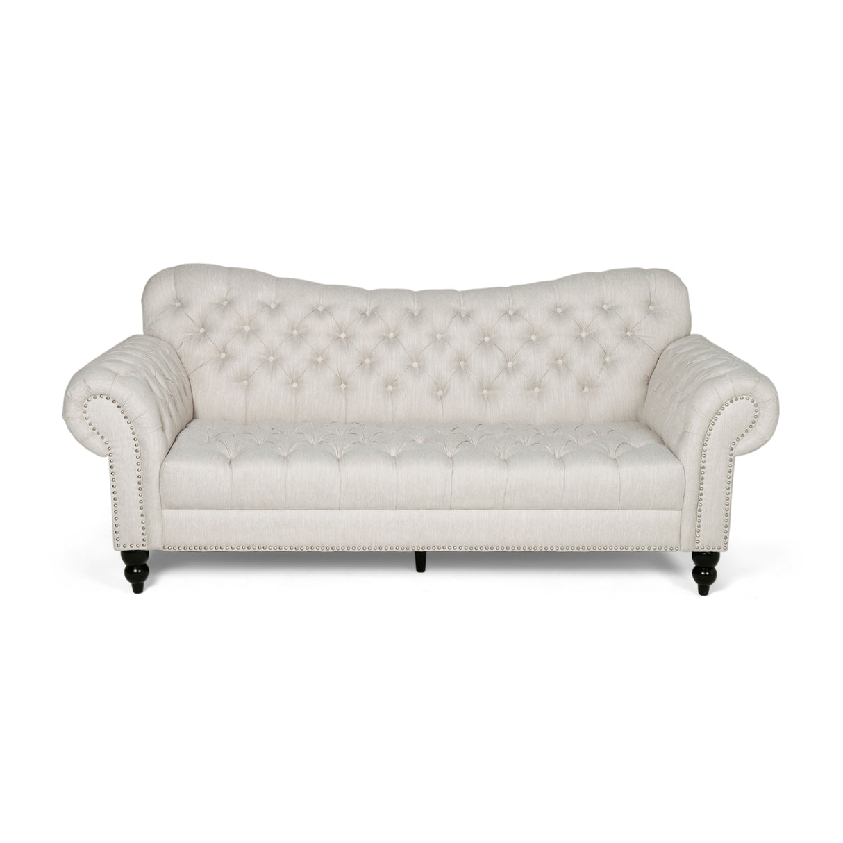 Wastacio Chesterfield Button-tufted Sofa by Christopher Knight Home - 34.00"D x 84.50"W x 37.50"H