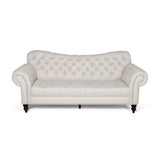 Wastacio Chesterfield Button-tufted Sofa by Christopher Knight Home - 34.00"D x 84.50"W x 37.50"H