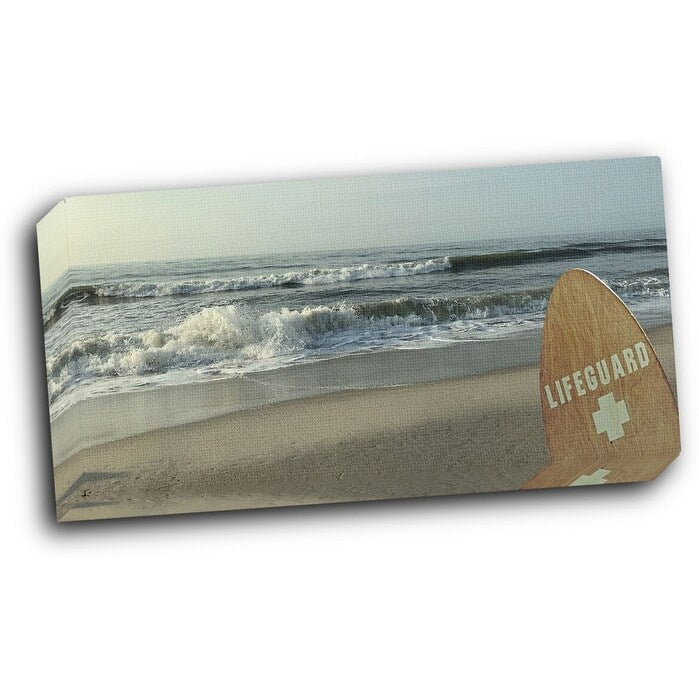 Watchful Lifeguard 1 24x12 Gallery Wrapped Stretched Canvas