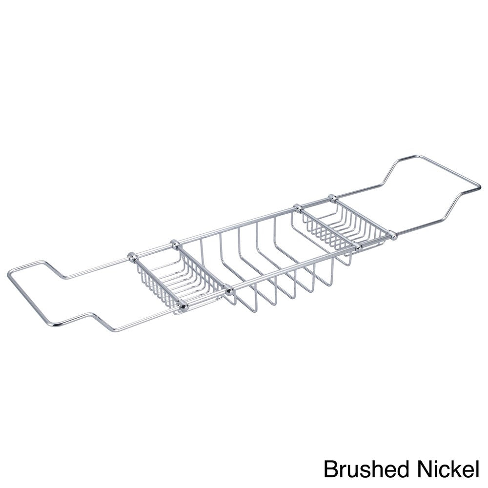 Water Creation Expandable Bath Caddy For The Elegant Tub in Chrome Finish