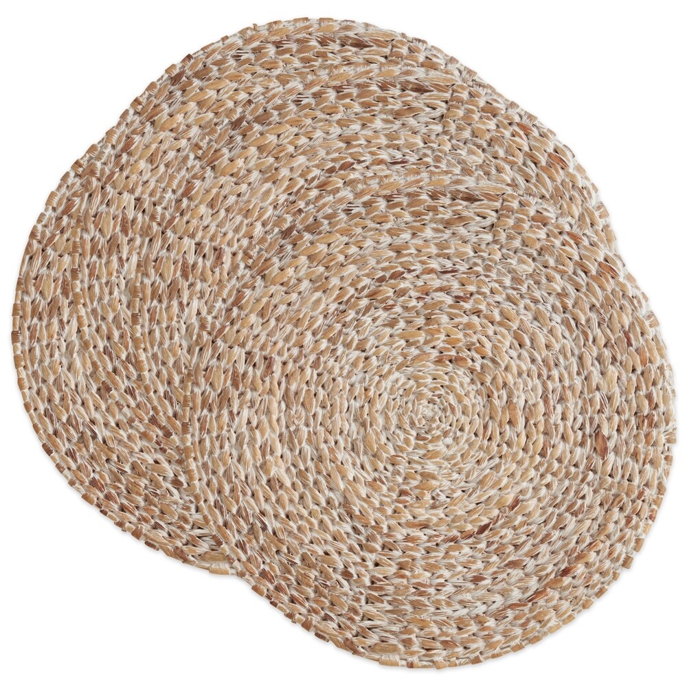 Water Hyacinth Placemats With Woven Design (Set of 4)