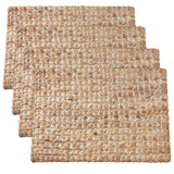 Water Hyacinth Placemats With Woven Design (Set of 4)