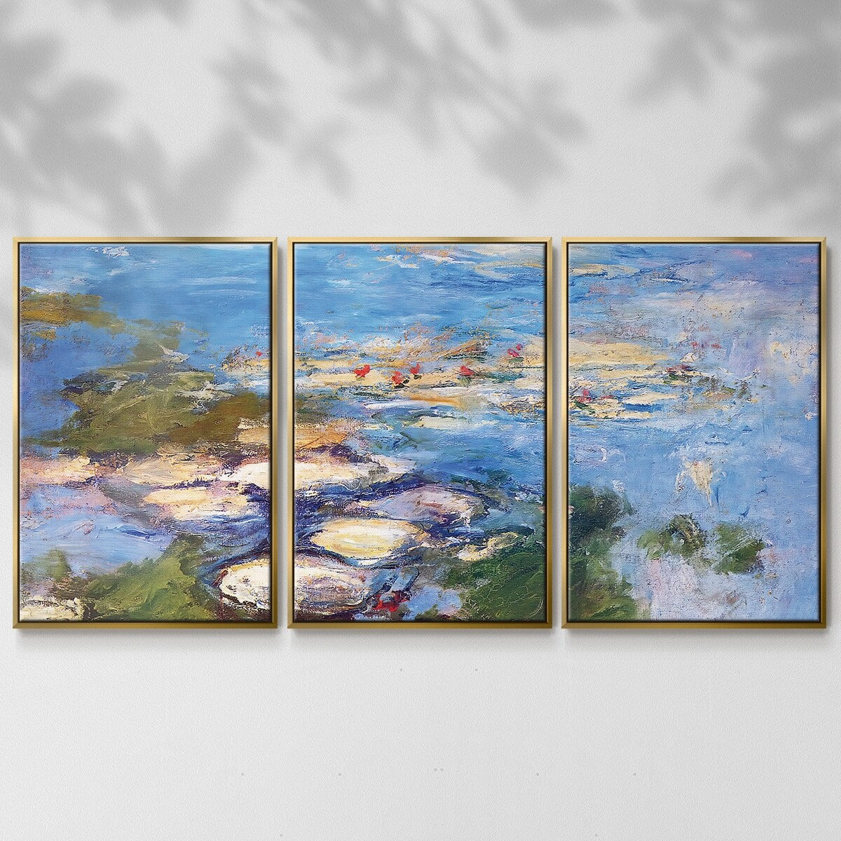Water Lilies, 1917 - Multi Piece Framed Canvas